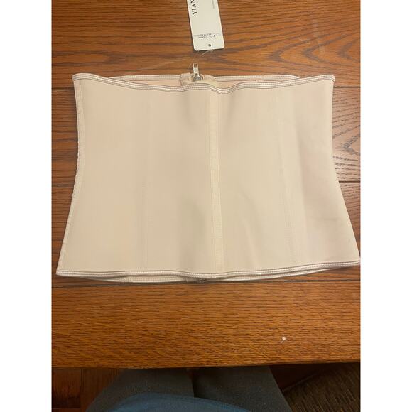 Yianna Waist Trainer Corset Size Large Nude Beige Zipper Front Tummy Control NWT - Picture 3 of 8